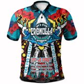 Cronulla-Sutherland Sharks Anzac Watercolour Custom Polo Shirt - Remembrance Sharkies Anzac Day With Poppy Flower Polo Shirt