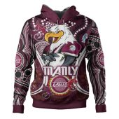 Manly Warringah Sea Eagles Indigenous Custom Hoodie - Super Manly Army Scratch Style Hoodie