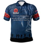 Australia Anzac Polo Shirt - Australia Remember with Aboriginal Inspired Patterns Polo Shirt