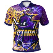 Melbourne Storm Polo Shirt - Custom Melbourne Storm Mascot With Aussie Lizards And Ball Polo Shirt