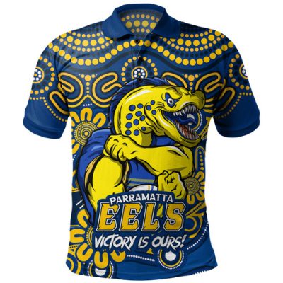 Parramatta Eels Polo Shirt Aboriginal Inspired Tough Fan Rugby For Life
