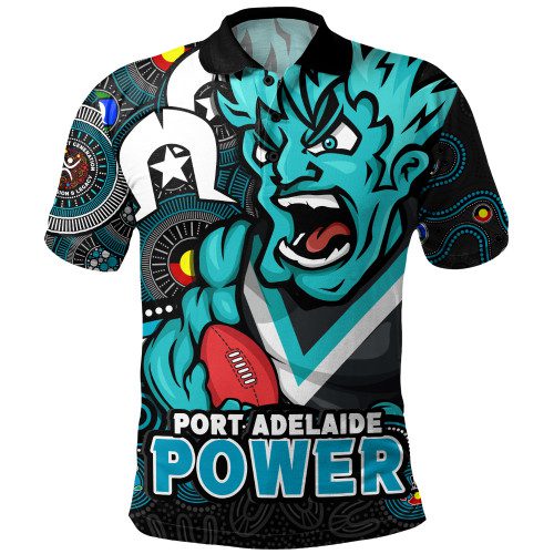 Port Adelaide Polo Shirt NAIDOC Spirit Of Country Port Adelaide Polo Shirt NAIDOC Spirit Of Country