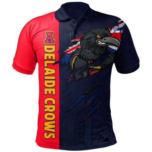 Adelaide Crows Polo Shirt Burning Passion Of Power Scratch Style Adelaide Crows Polo Shirt Burning Passion Of Power Scratch Style
