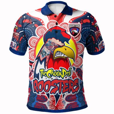 Sydney Roosters Custom Indigenous Polo Shirt - Sydney Roosters Team The Chookpen Protection Under Sun Polo Shirt