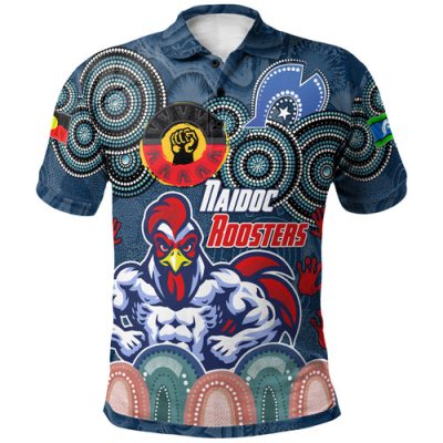 Sydney Roosters Naidoc Week Custom Polo Shirt - Naidoc Sydney Roosters Polo Shirt