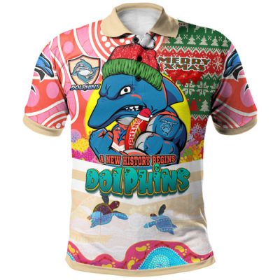 Australia Dolphins Christmas Custom Polo Shirt - A New History Begins Polo Shirt