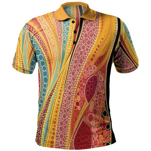 Australia Aboriginal Polo Shirt - Indigenous Aboriginal Art Dot Color Polo Shirt Australia Aboriginal Polo Shirt - Indigenous Aboriginal Art Dot Color Polo Shirt