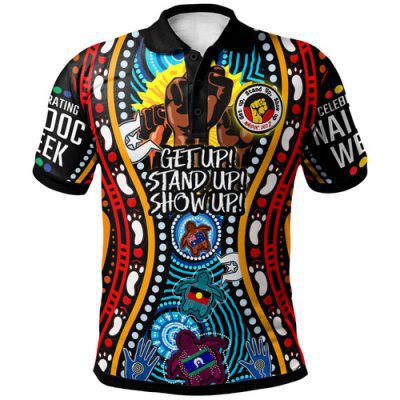 Australia Naidoc Week Custom Polo Shirt - Indigenous Culture Get Up! Stand Up! Show Up!