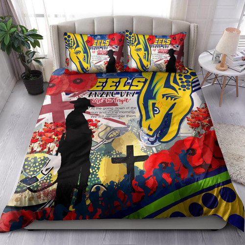 Parramatta Eels Anzac Day Lest We Forget Custom Bedding Set - Remembrance Parramatta Eels With Anzac Poppy Watercolour Style Parramatta Eels Anzac Day Lest We Forget Custom Bedding Set - Remembrance Parramatta Eels With Anzac Poppy Watercolour Style