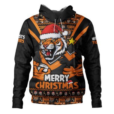 Wests Tigers Hoodie Merry Christmas Festive Spirit Edition