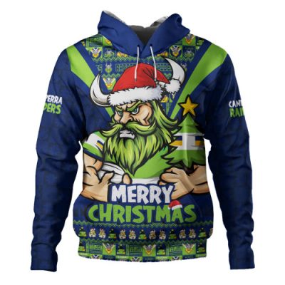 Canberra Raiders Hoodie Merry Christmas Festive Spirit Edition