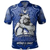 Canterbury-Bankstown Bulldogs Polo Shirt Aboriginal Pattern Inspired Victory Is Ours