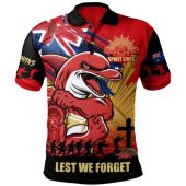 Redcliffe Dolphins Polo Shirt Fearless ANZAC Defender