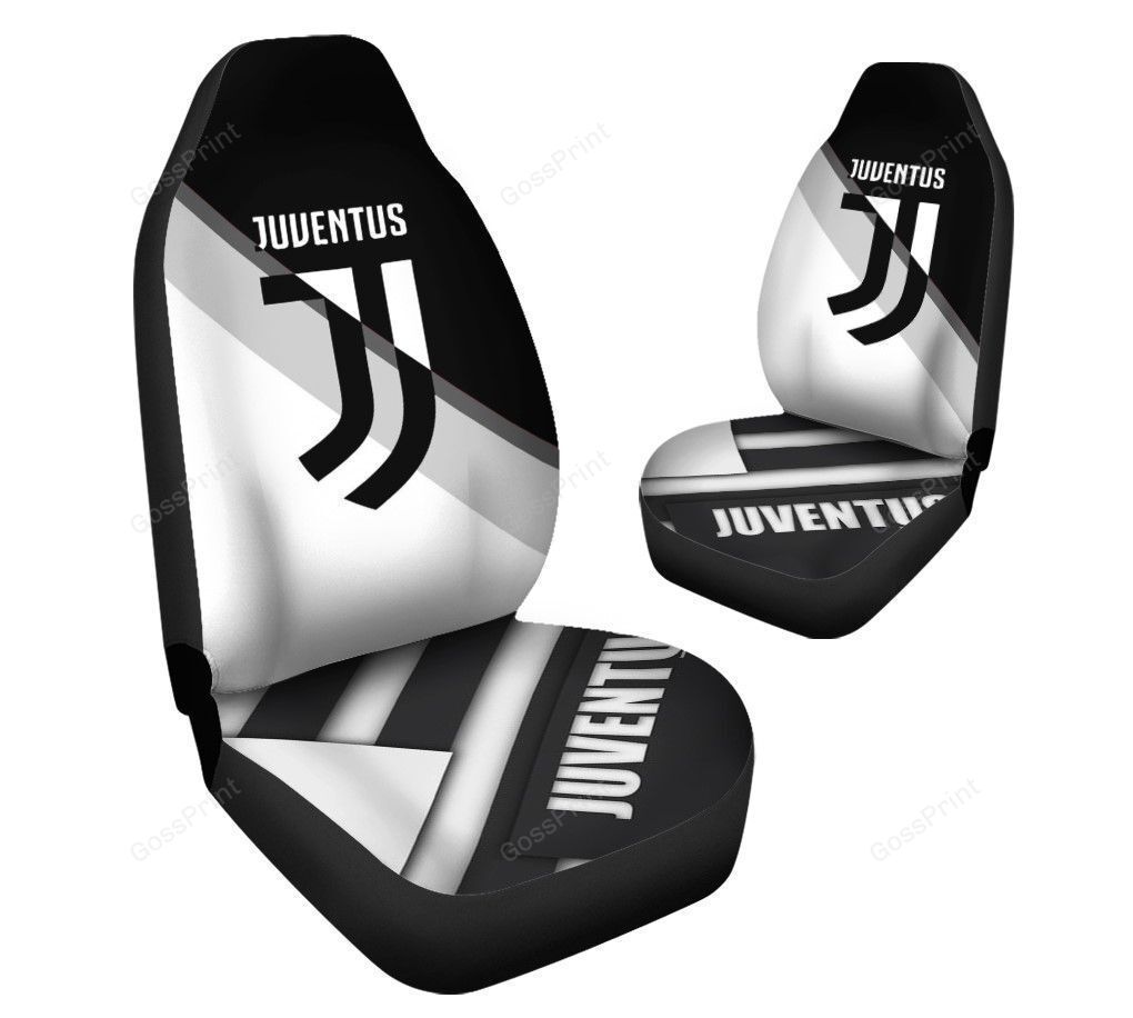 Juventus FC Black White Car Seat Covers Juventus FC Black White Car Seat Covers
