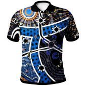 Australia Aboriginal Inspired Polo - Aboriginal Inspired River Star
