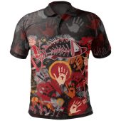[Custom] Australia Aboriginal Inspired Polo Shirt - Indigenous Fish Hand Art