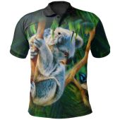 Australia Polo Shirt - 3D Koala Shirt - Koala Aussie Greeting