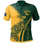 Australia Wallabies Polo Shirt - Custom Australian Kangaroo & Patterns Dot Art Painting Polo Shirt