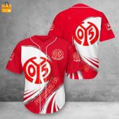 1. FSV Mainz 05 Red White Baseball Jersey