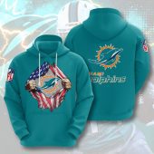 NFL Miami Dolphins Tearing Open Logo Pullover Hoodie
