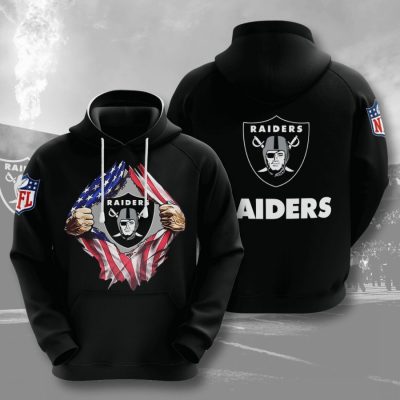 NFL Oakland Raiders Tearing Open Logo Pullover Hoodie