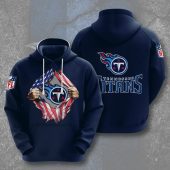 NFL Tennessee Titans Tearing Open Logo Pullover Hoodie