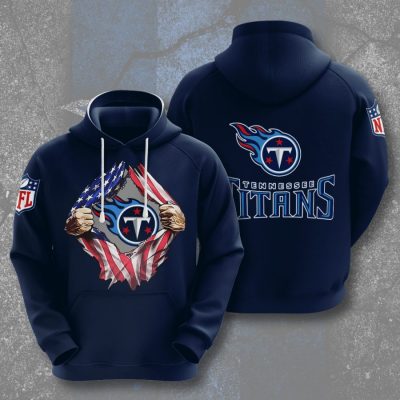 NFL Tennessee Titans Tearing Open Logo Pullover Hoodie