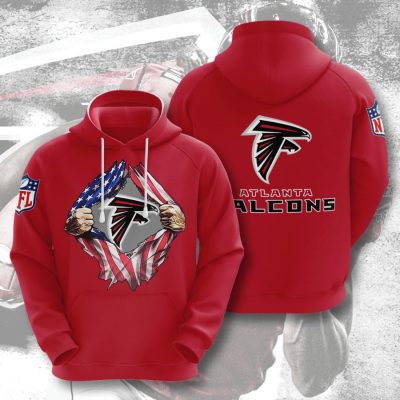 NFL Atlanta Falcons Tearing Open Logo Pullover Hoodie