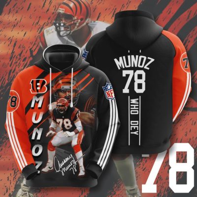 NFL Cincinnati Bengals Anthony Mu?oz Orange Black Pullover Hoodie NFL Cincinnati Bengals Anthony Mu?oz Orange Black Pullover Hoodie