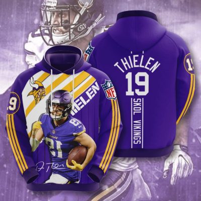 NFL Minnesota Vikings Adam Thielen Skol Vikings Purple Pullover Hoodie