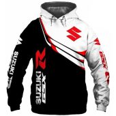 Suzuki Motorcycles Black White Pullover Hoodie