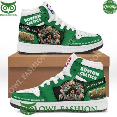 2024 World Champions Boston Celtics 18 Time NBA Finals Air Jordan High Top