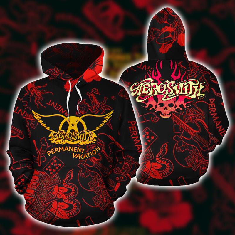 Aerosmith Permanent Vacation Pullover Hoodie Aerosmith Permanent Vacation Pullover Hoodie