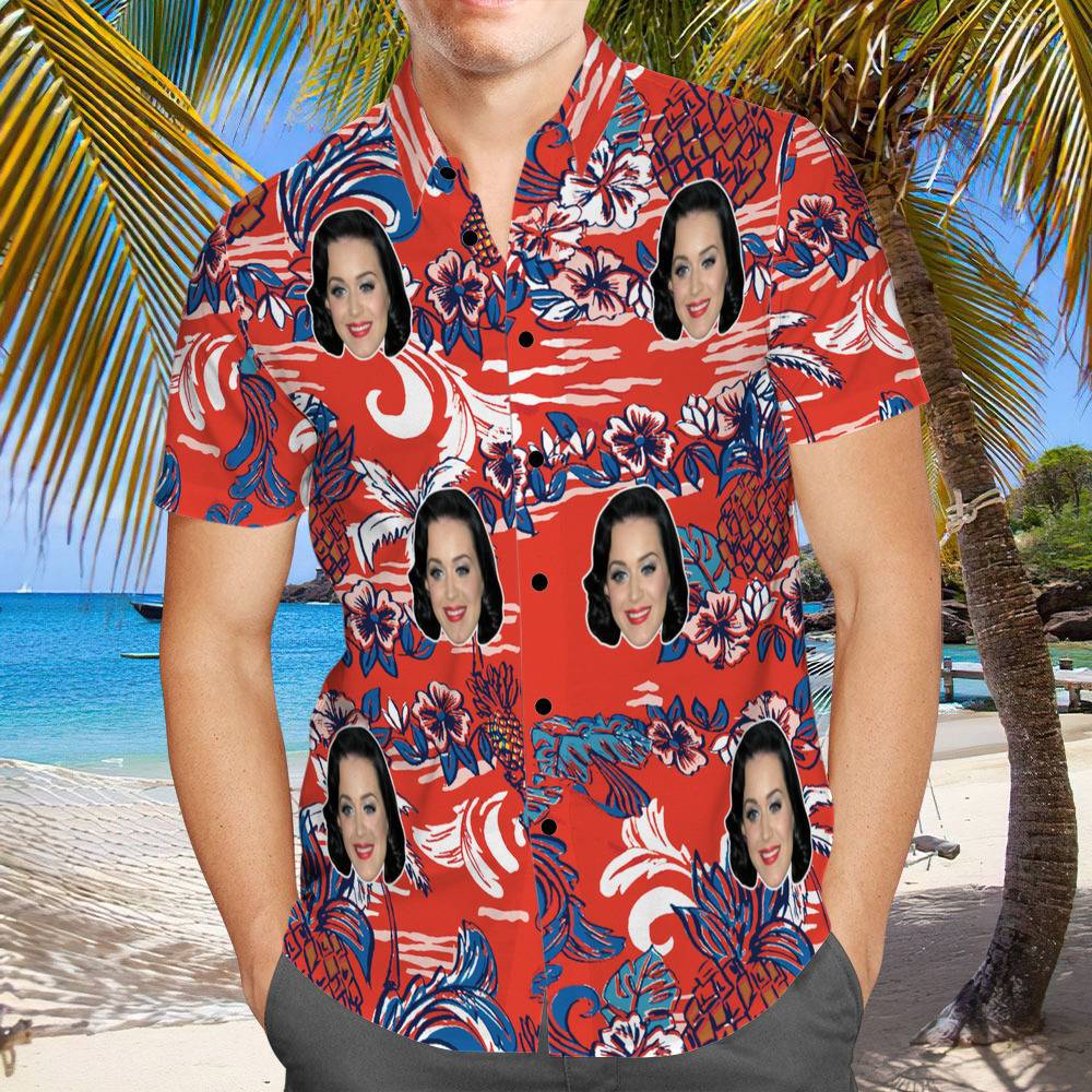 Katy Perry Vintage Floral Hawaiian Shirt Katy Perry Vintage Floral Hawaiian Shirt