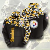 NFL Pittsburgh Steelers Black Gold Camo Pullover Hoodie