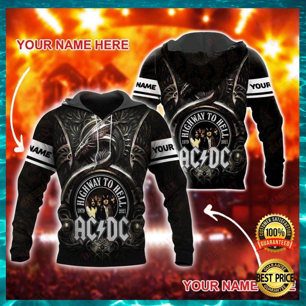 AC/DC Custom Name Dragon Highway to Hell Pullover Hoodie AC/DC Custom Name Dragon Highway to Hell Pullover Hoodie