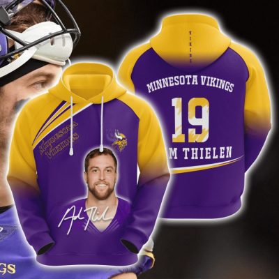 NFL Minnesota Vikings Adam Thielen Portrait Pullover Hoodie