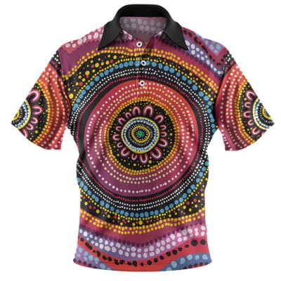 Australia Aboriginal Polo Shirt - Aboriginal Dot Art Design Polo Shirt