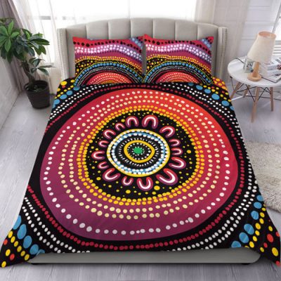 Australia Aboriginal Bedding Set - Aboriginal Dot Art Design Bedding Set