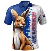 Australia Polo Shirt Australia Day Spirit Kangaroo Design