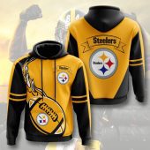 NFL Pittsburgh Steelers Gold Fire Pullover Hoodie