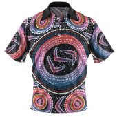 Australia Aboriginal Polo Shirt - Aboriginal Boomerang Dot Art Polo Shirt