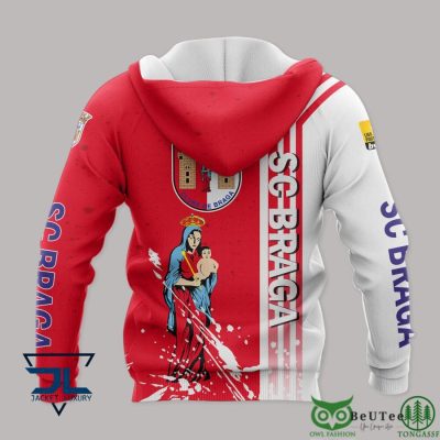 SC Braga Red White Pullover Hoodie V1