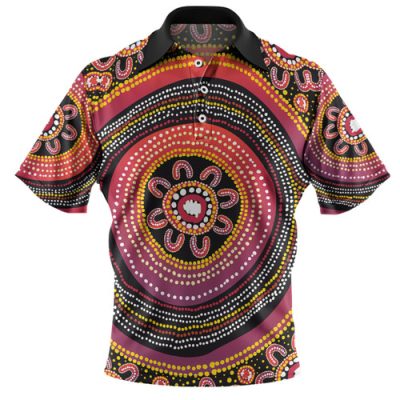 Australia Aboriginal Polo Shirt - Aboriginal Dot Art Design Polo Shirt