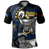 North Queensland Cowboys Polo Shirt NAIDOC Indigenous Warrior Spirit