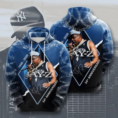 Jay-Z Blue Black Pullover Hoodie