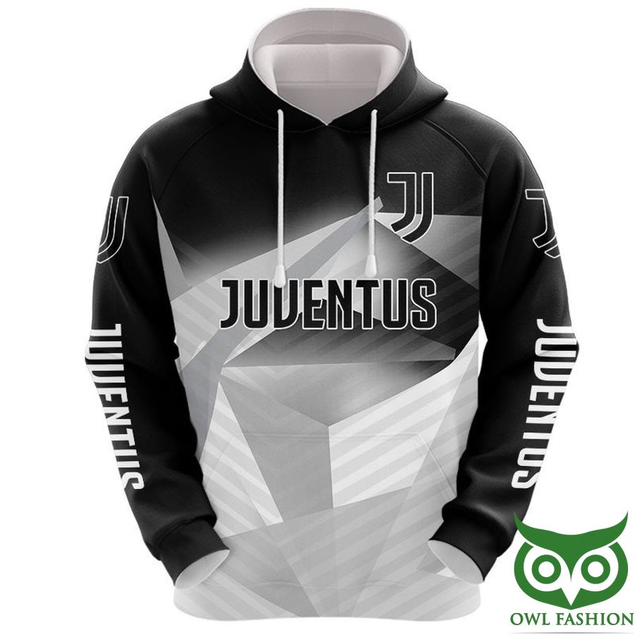 Juventus FC Black Hawaiian Pullover Hoodie Juventus FC Black Hawaiian Pullover Hoodie