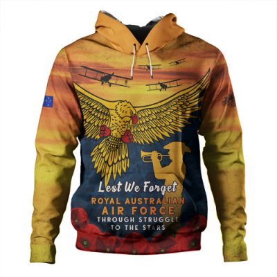 Australia Hoodie Anzac Day Lest We Forget Royal Australian Air Force
