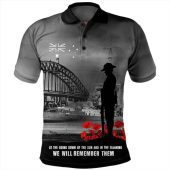 Australia Polo Shirt At The Going Down Of The Sun We Will Remember Them