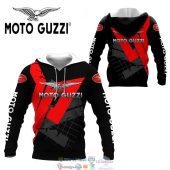 Moto Guzzi Black Red Pullover Hoodie